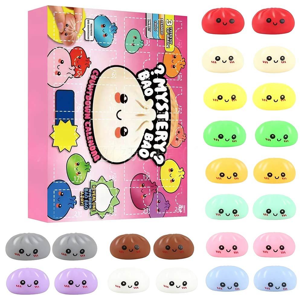 24PCS Mystery Stress Ball Mysterious Dumpling Squishy Toys Adult Stress Relief Toy