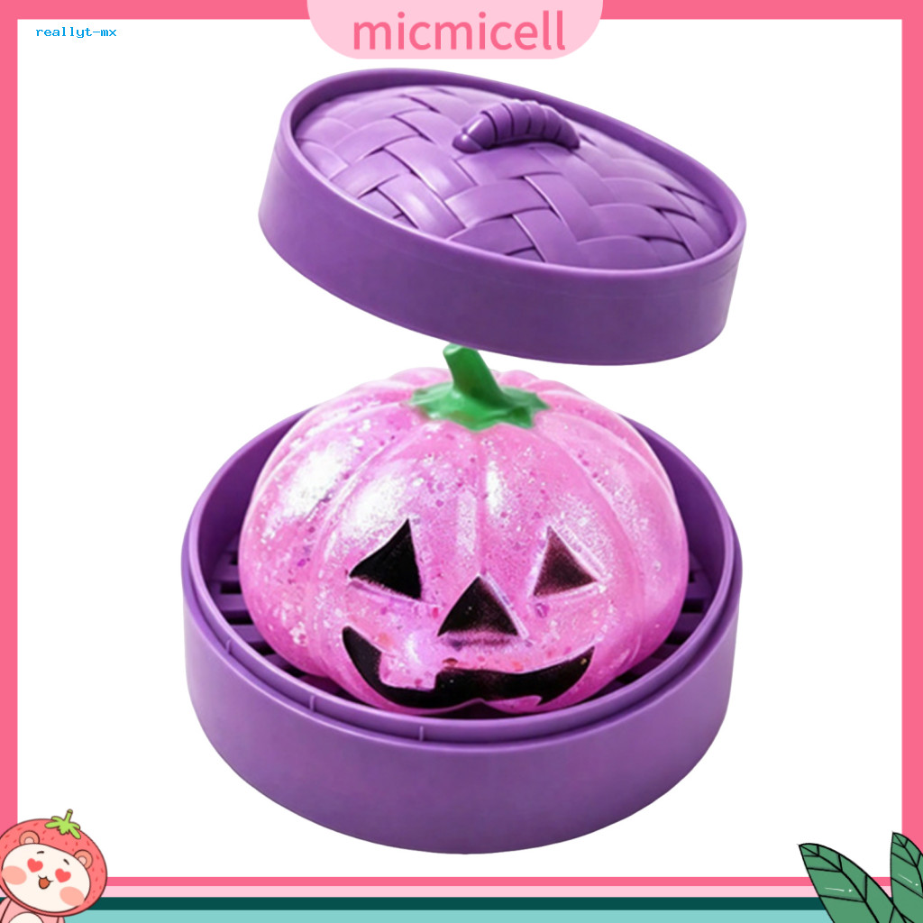 Tpr Stress Ball Safe Halloween Pumpkin Ghost Relief Toy – Cute Steamed Bun Squeeze Fidget for Kids Adults Party Favor