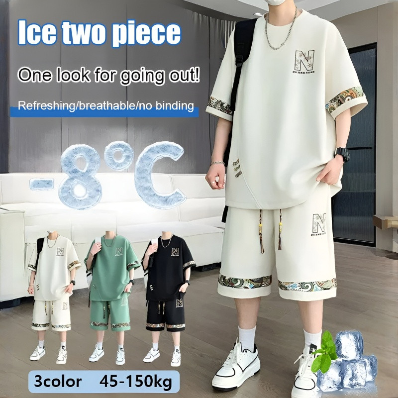 【Ideal Para Exercícios】[Comfortable Design] Casual Sportswear Set Conjunto Casual/Conjunto Esportivo/Roupas Casuais