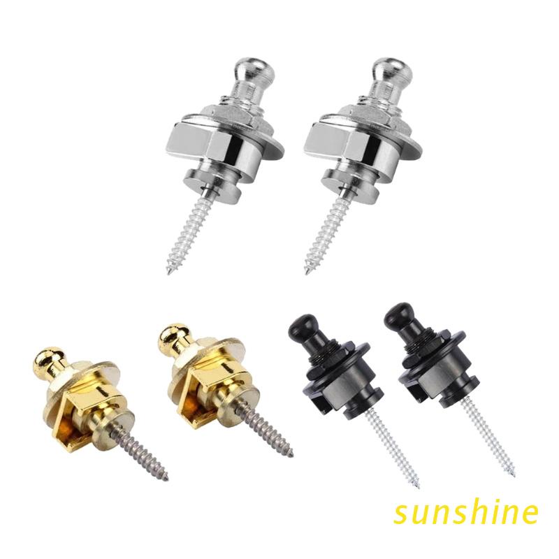 SUN Acoustic Guitar Button Strap Portable Electric Guitar Bass Strap Button Buckle Replacement Guitar Locking