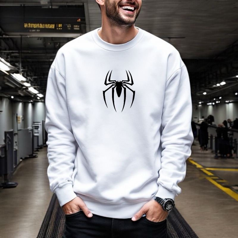 Suéter Moletom Spider Sem Gola Careca Exclusiva Aranha Streetwear Algodão Premium Unissex