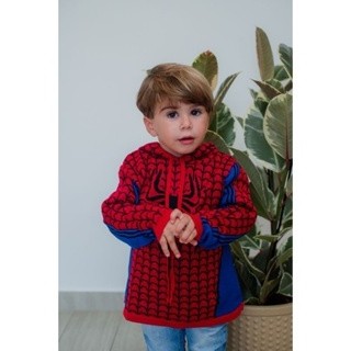 Kit 4 Blusas Infantil Suéter Homem Aranha + Jaqueta lisa + Blusa Hulk + Jaqueta Capitão América