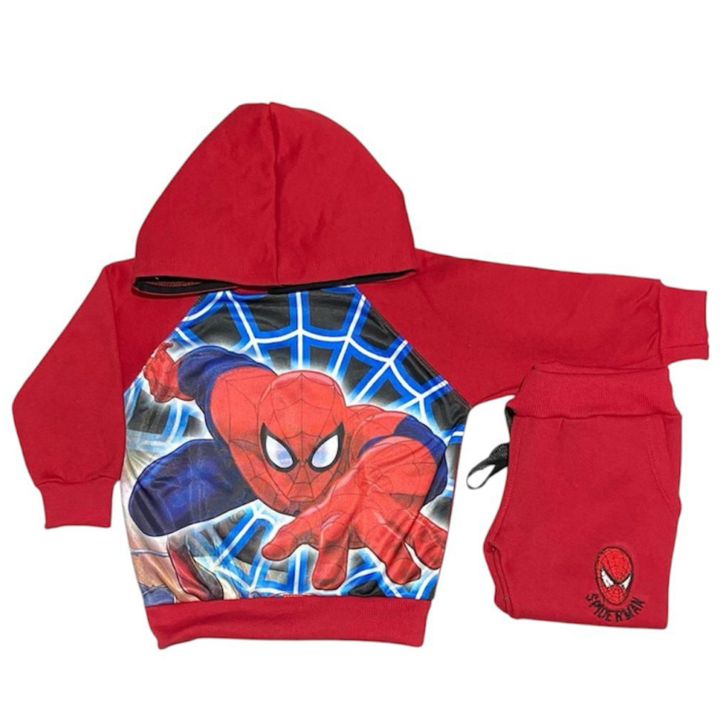 Conjunto Moletom Infantil Homem Aranha Menino - Super Qualidade