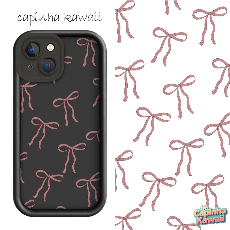 Capinha capa kawaii iPhone15 14 13 12 11 pro max iPhone 6 7 8 6s XS XR MAX Plus moda Arco elegante