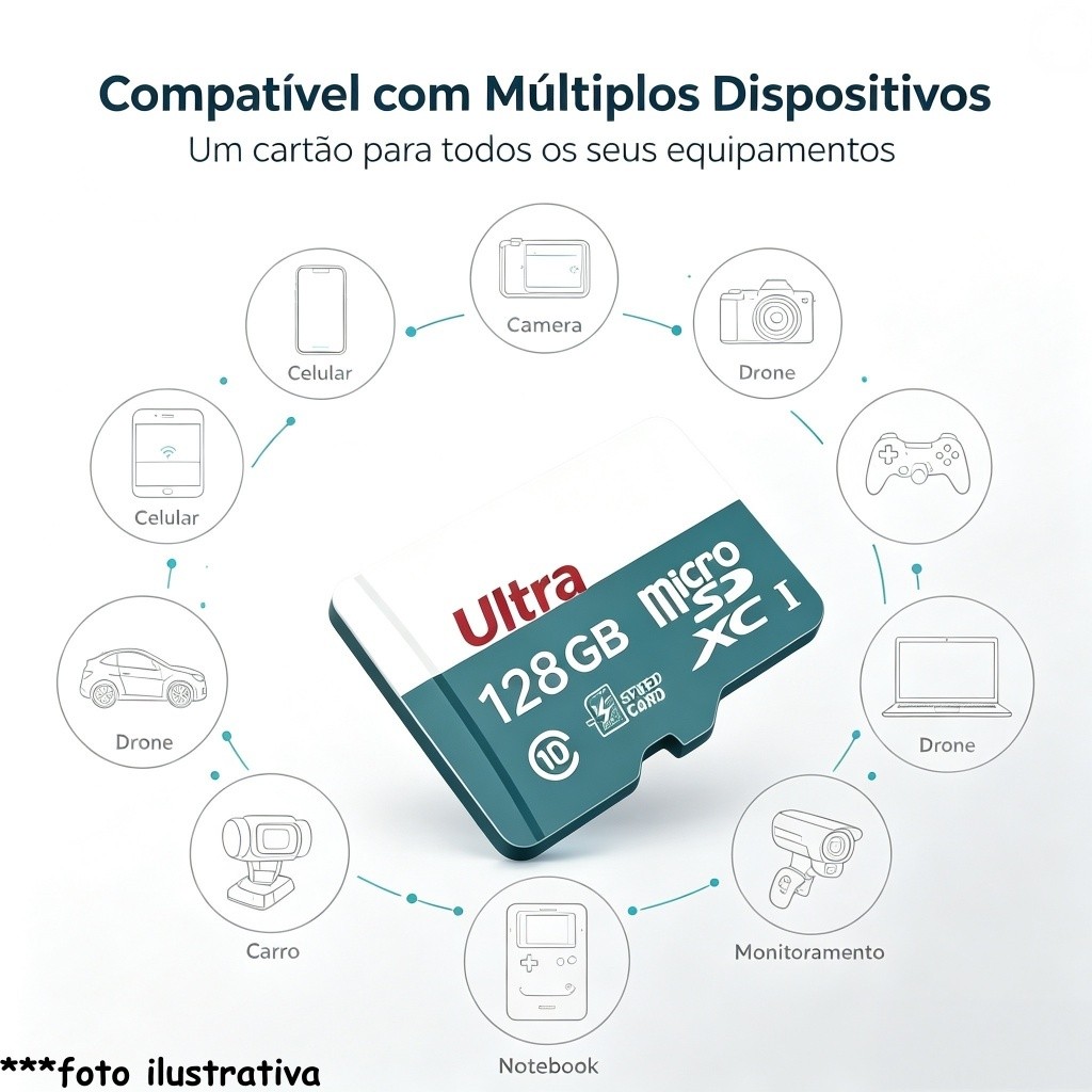 Cartão Micro SD Ultra 16GB/32GB/64GB/128GB/256GB/512GB/1BT Para Câmeras Wifidrones