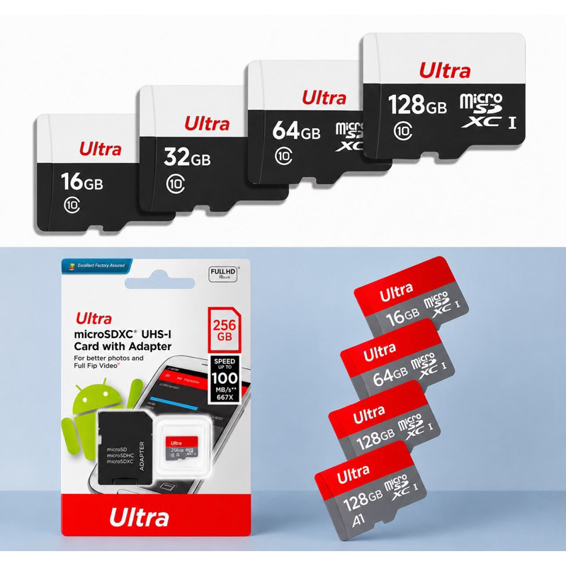 Cartão De Memória Ultra micro SDXC 8GB 16gb 32gb 64gb 128gb 256gb*