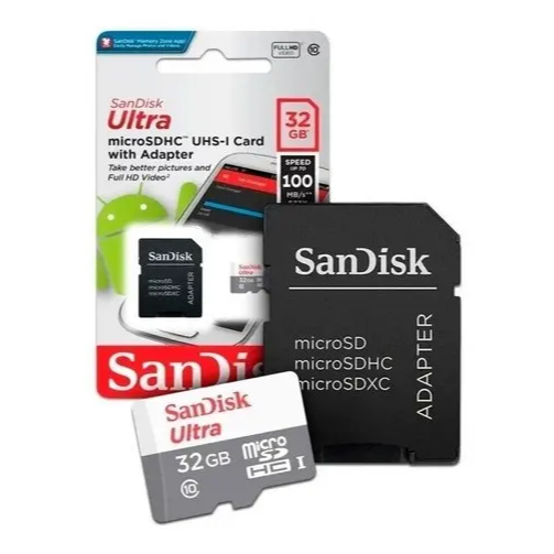 Cartao Memoria Micro SD SanDisk Ultra 32GB 64GB Classe 10 100MB/s Com Adaptador