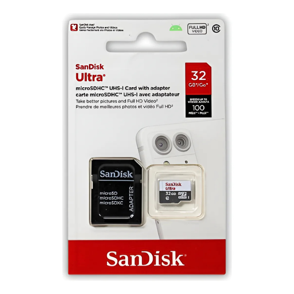 Cartão De Memória Sandisk 100% ORIGINAL SD Ultra 32GB 64GB 128GB 256GB para celular Microsd Card NOVO