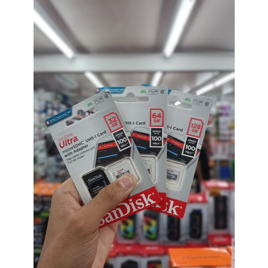 Cartão de Memória Sandisk 100% original Classe 10 Micro sd Ultra 32gb 64gb 128gb 100mb/s camera