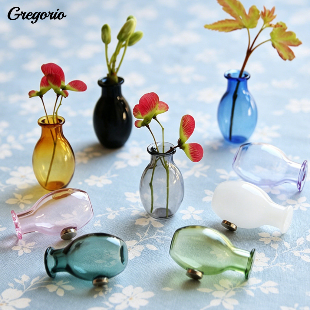 Glass Vase Refrigerator Magnets Mini Fridge Magnet 3d Miniature Flower Pot Diy Home Office Kitchen Decoration Cute