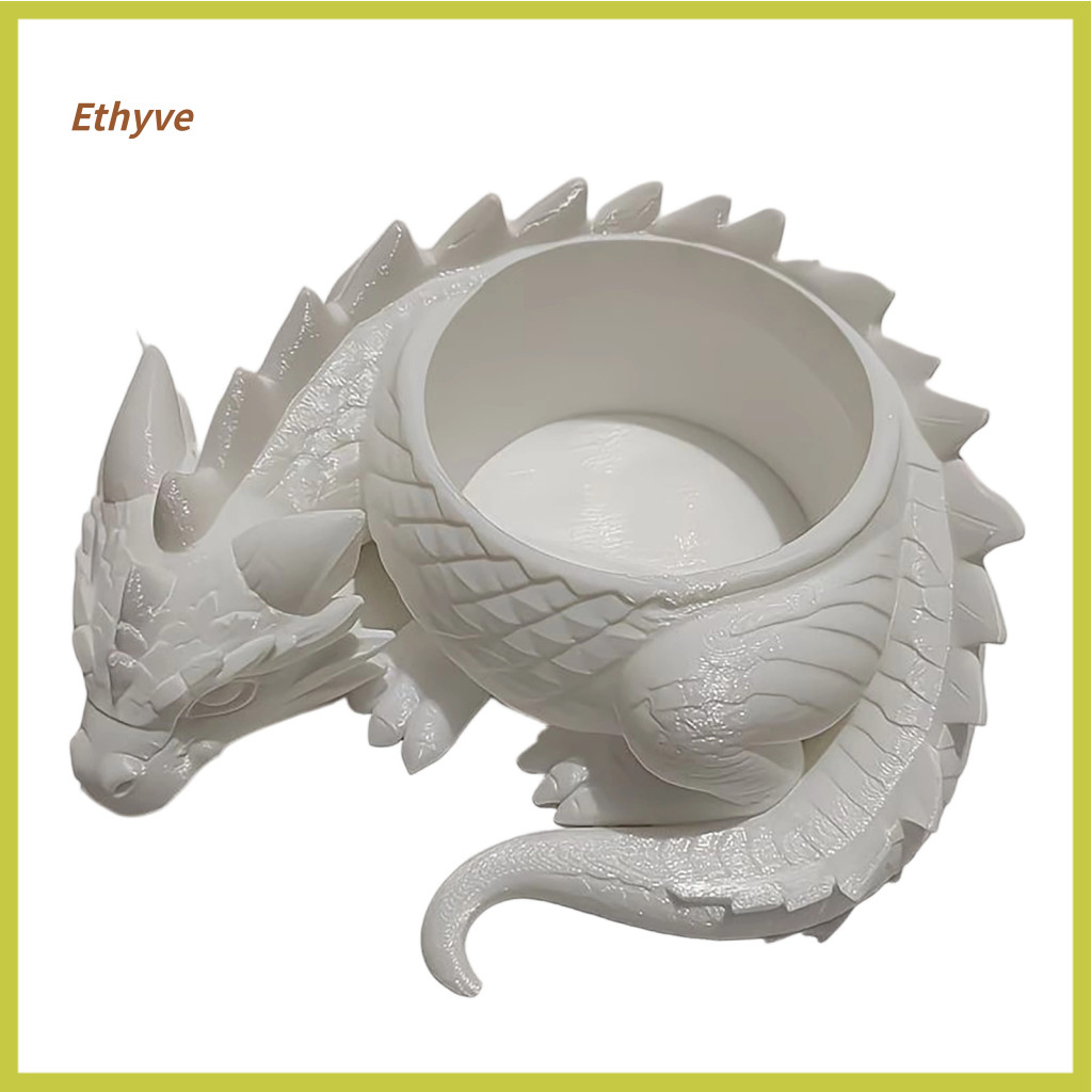 Dragon Flower Pot Planter 3d Printed Dragon-shaped – Fairy Tale Style Small Breathable for Home Decor Cute Mini Plant