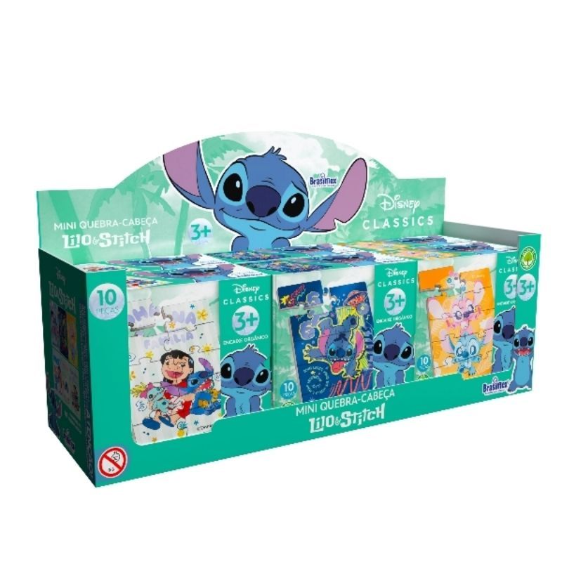 Mini Quebra-Cabeça 10pcs (Princesas, Stitch, Mickey e Outros)