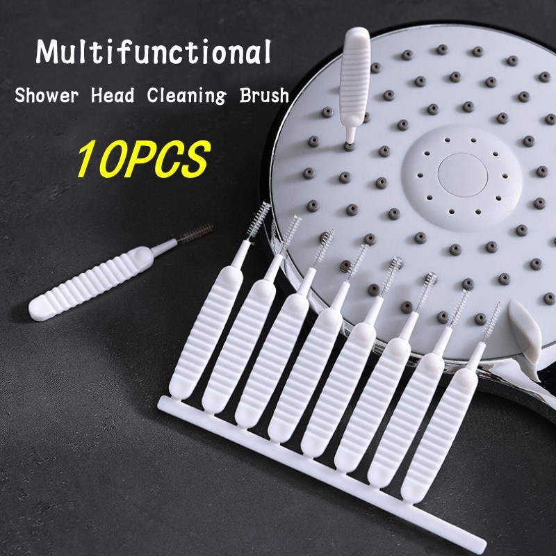 10Pcs Escova De Limpeza Do Chuveiro Multifuncional Bico Para Pequenos Furos Mini Pincéis Poros Toma De Água Anti-Entupimento