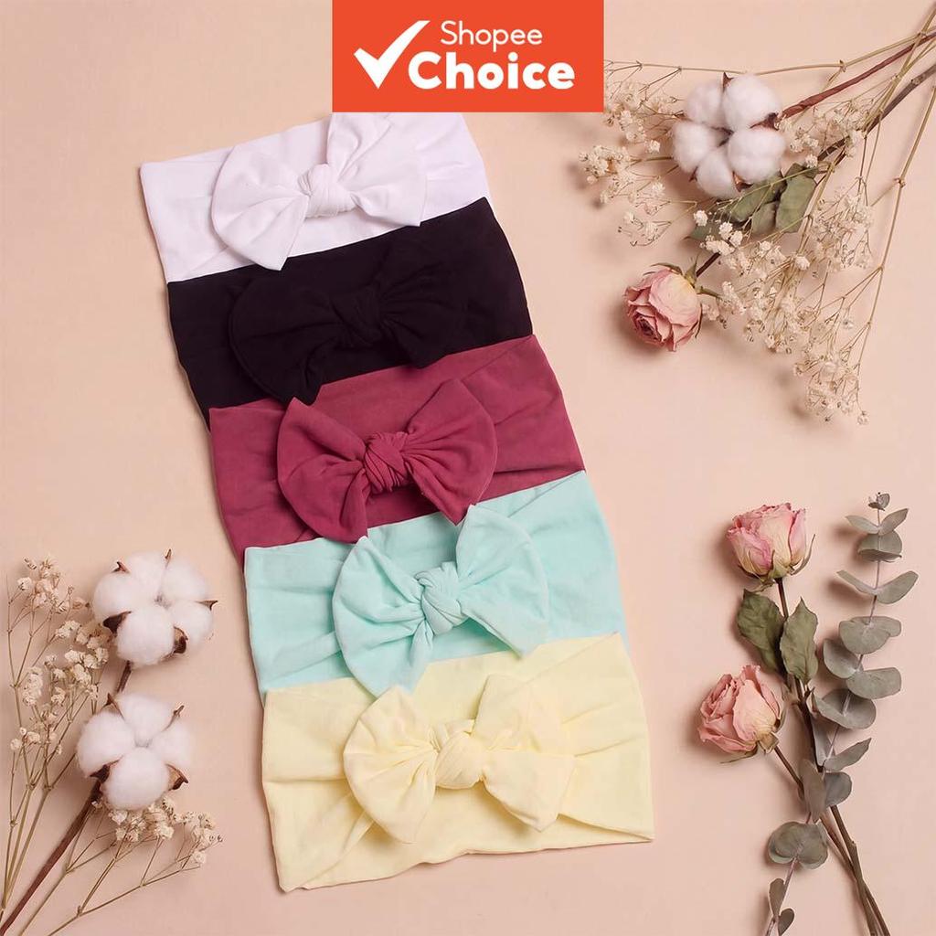 Cor Pura Grande Arco Largo Bandana Para Bebê Menina Recém-Nascido Estiramento Hairbands Infantil Foto Adereços Acessório