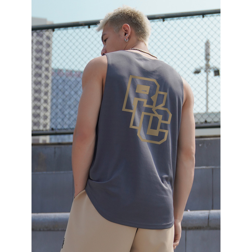 Uniforme de tiro de quebra de gelo americano colete de basquete gelo seda de secagem rápida camiseta masculina sem manga