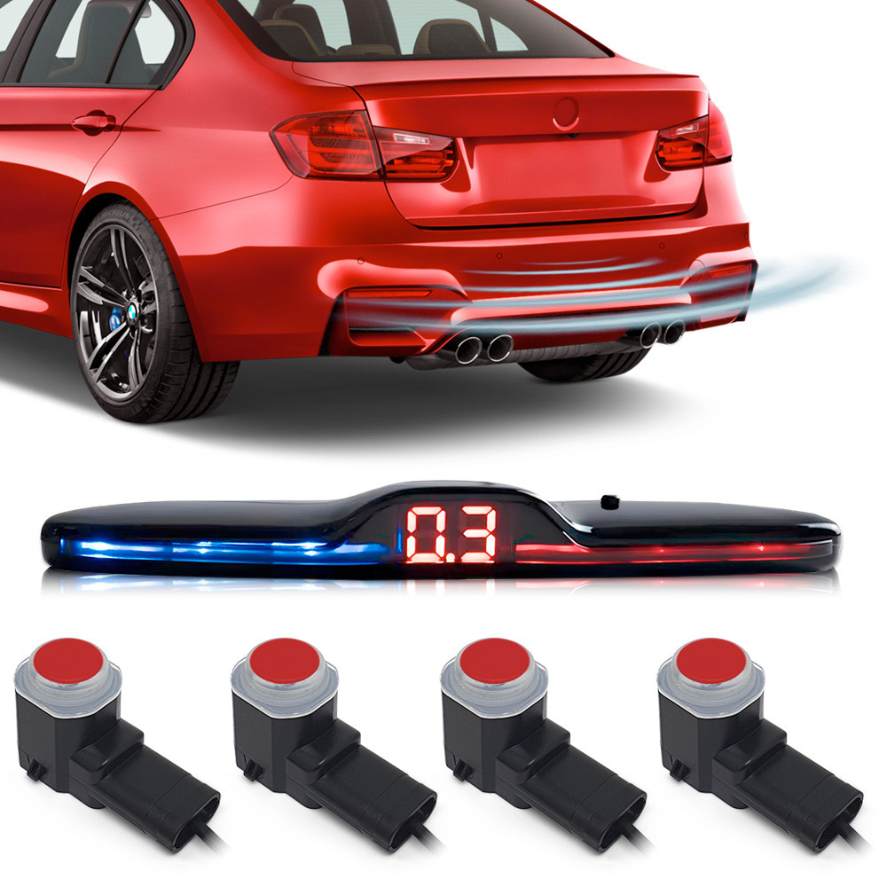 Sensor de Ré Vermelho Sentra 2014 2015 2016 2017 2018 2019 2020 Padrão Fábrica OEM Liso