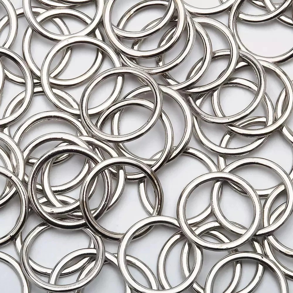 Argola de Metal Fermoplast 10mm 13mm ou 18mm AMA Prata ou Dourado 100 und
