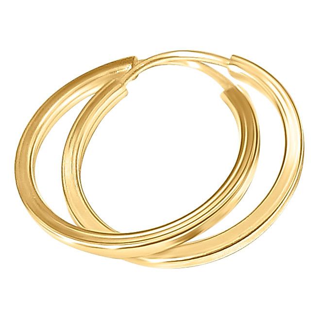 Brinco Argola Unissex Pequena 18mm Prata 925 Dourada 18k