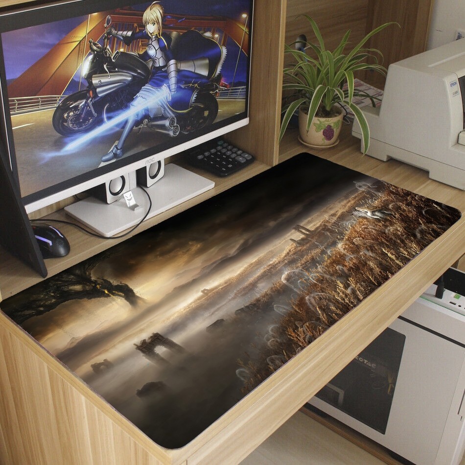 Mouse Pad ELDEN RING Grande Antiderrapante Diversas Estampas 70x35 cm borda costurada