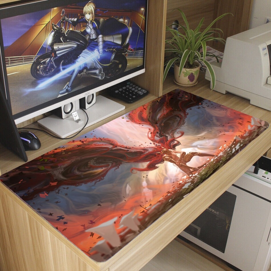 Mouse Pad ELDEN RING Grande Antiderrapante Diversas Estampas 70x35 cm borda costurada