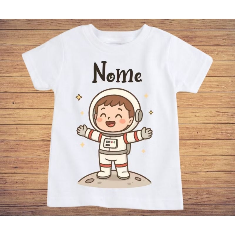 Camisa Personalizada Astronauta Feliz TN748 - Informar Nome