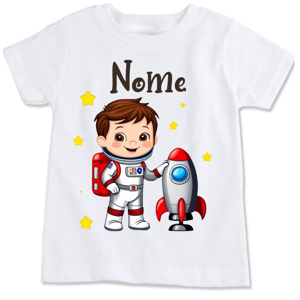 Camisa Personalizada Astronauta TN123 - Informar Nome