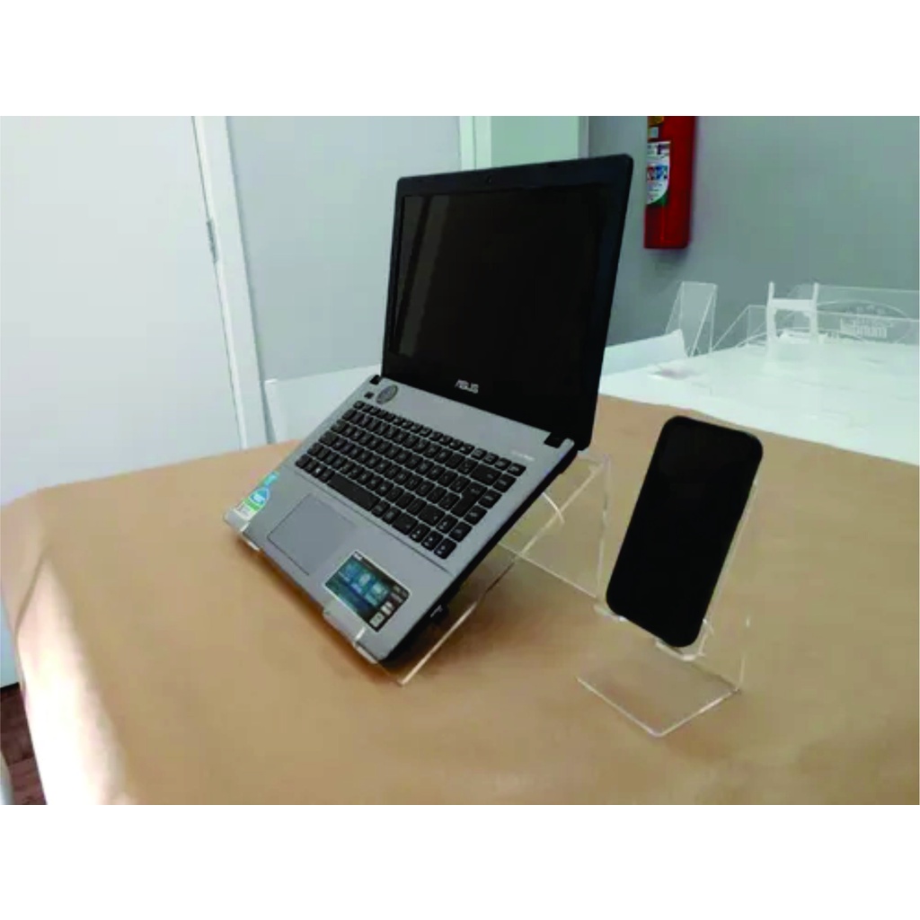 Kit Suporte para Laptop  Notebook E Celular Em Acrílico.