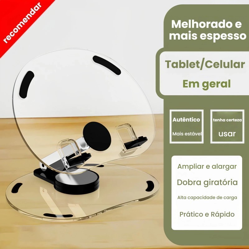 Suporte Ergonômico Resistente e Prático Para Tablet, Celular e Notebook - Ideal Para Trabalho