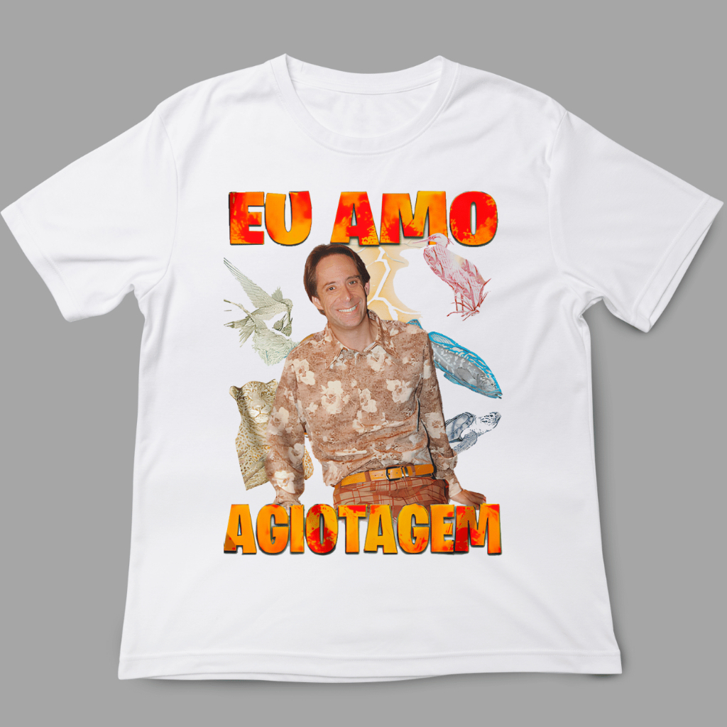Camiseta Eu Amo Agiotagem Agostinho Carrara a grande família meme