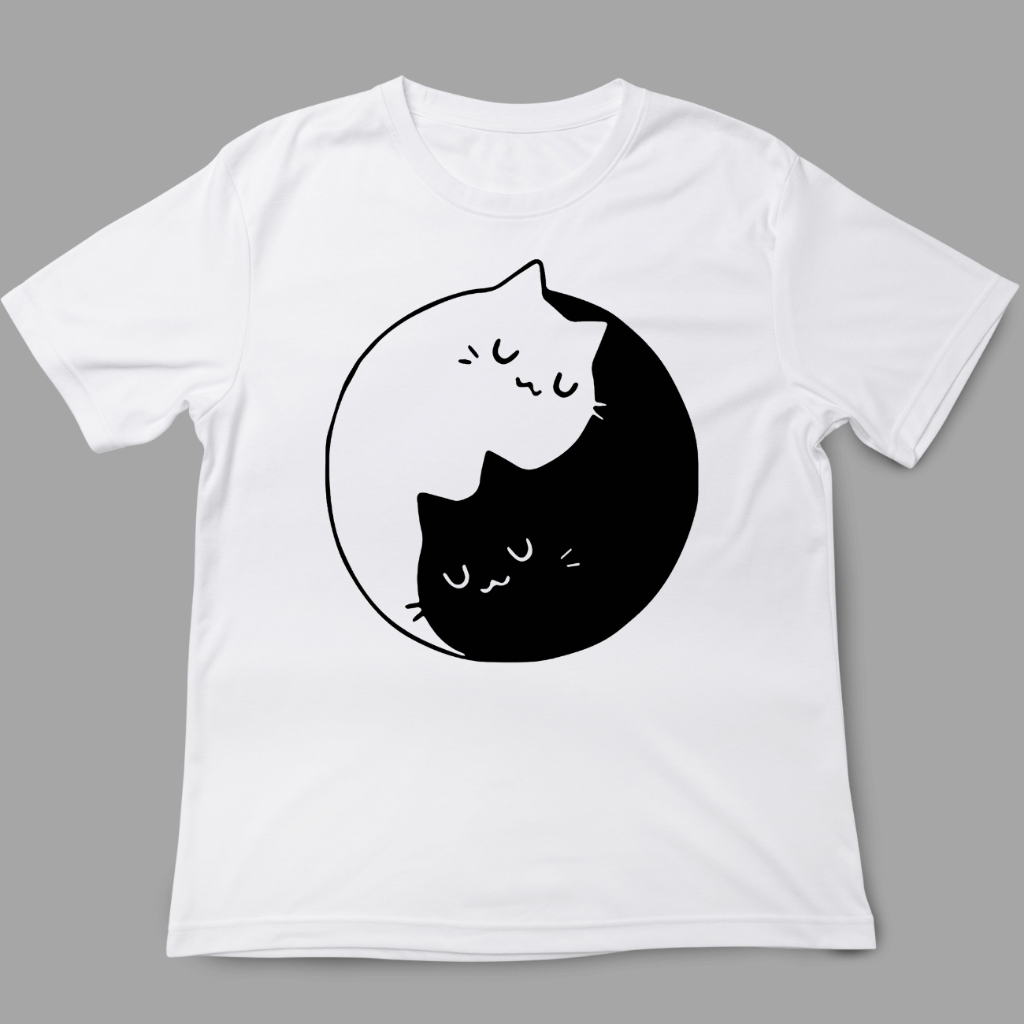 Camiseta Ying Yang Gatos Amo Cat