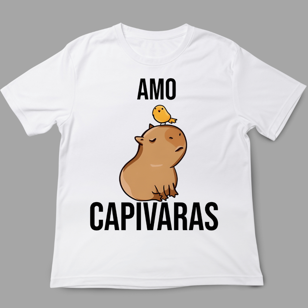 Camiseta Amo Capivaras Animais