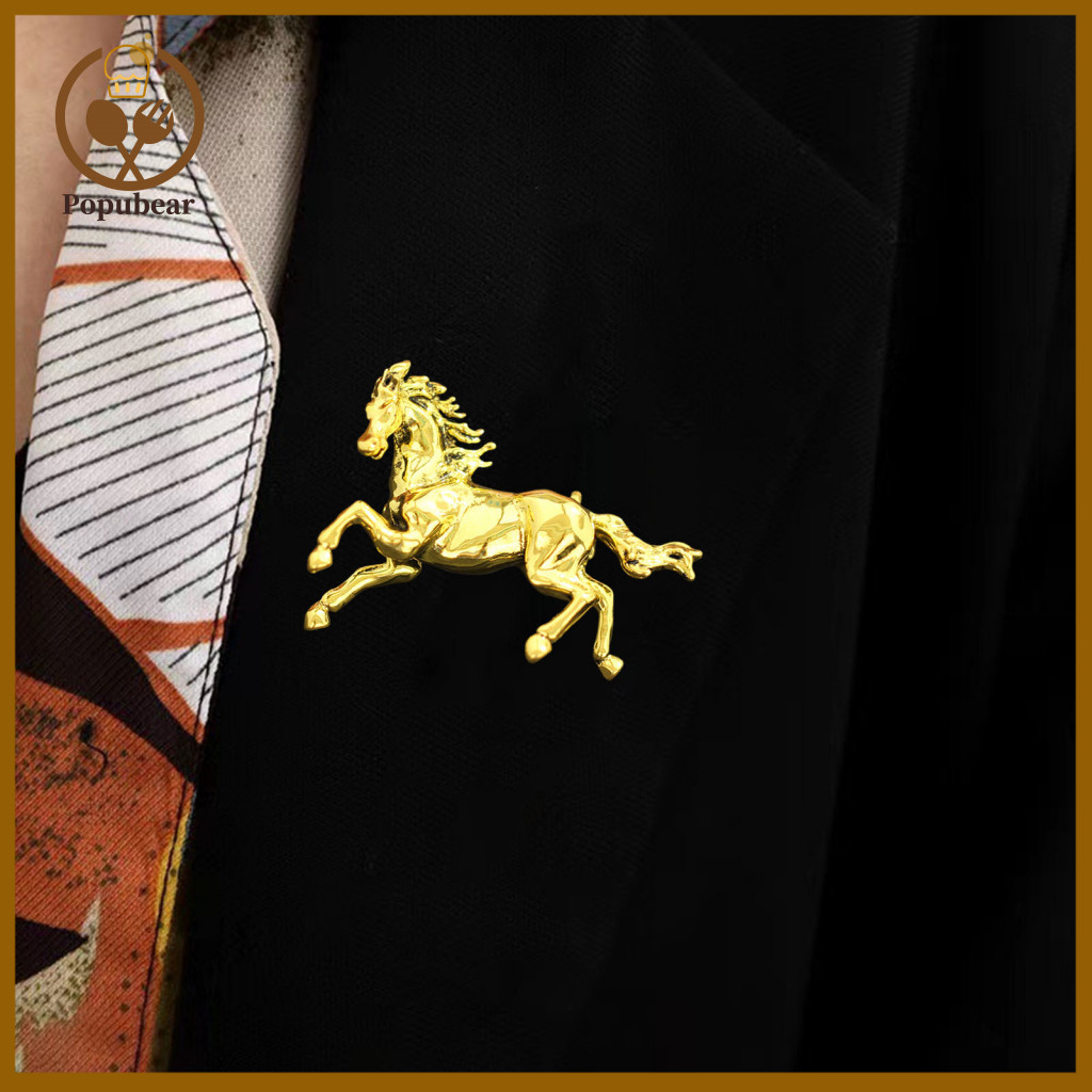 Horse Jewelry Retro Enamel Brooch Pin – Artistic Lapel Badge for Clothes Hats Bags Scarves Unique Vintage Style Access