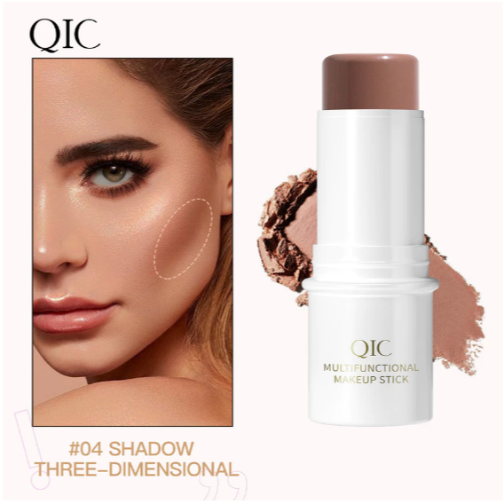 Caneta Mauiagem Multifuncional QIC: Blush, Contorno e Iluminador em 1-Cor #04