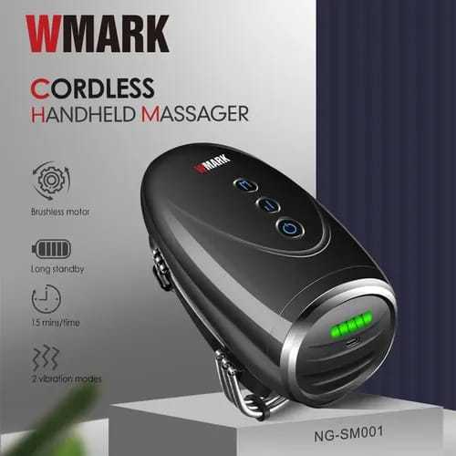 Massageador Portátil SM001 Wmark - Bivolt Sem Fio com Bateria de Lítio-Ion e Motor Sem Escova
