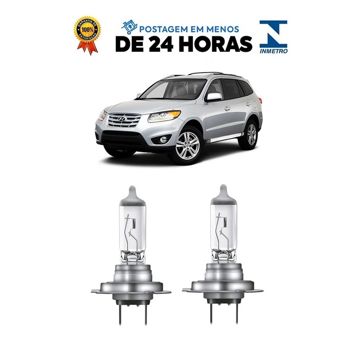 Par Lampada Farol Santa Fé 2007 2008 2009 2010 2011 2012 2013 2014 2015 2016 H7