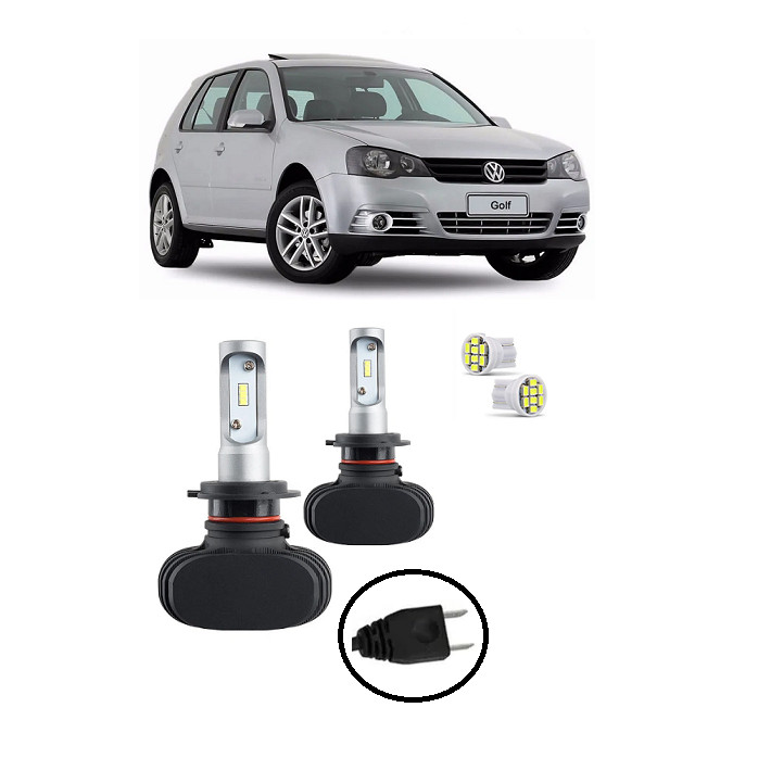 Par Lampada UltraLed Farol Baixo Golf 2007 2008 2009 2010 2011 2012 2013 6000K