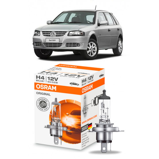 Lampada Farol Gol Parati Saveiro G4 2006 2007 2008 2009 2010 2011 2012 2013 2014 H4 Original Osram