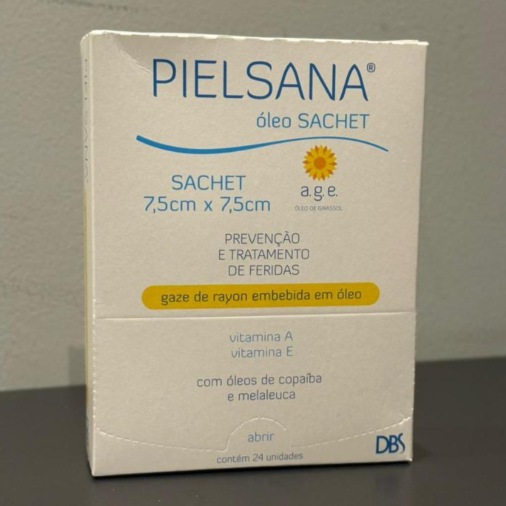Curativo Pielsana Gaze de Rayon com Óleo AGE 7,5 x 7,5 cm - 10 Sachet - DBS