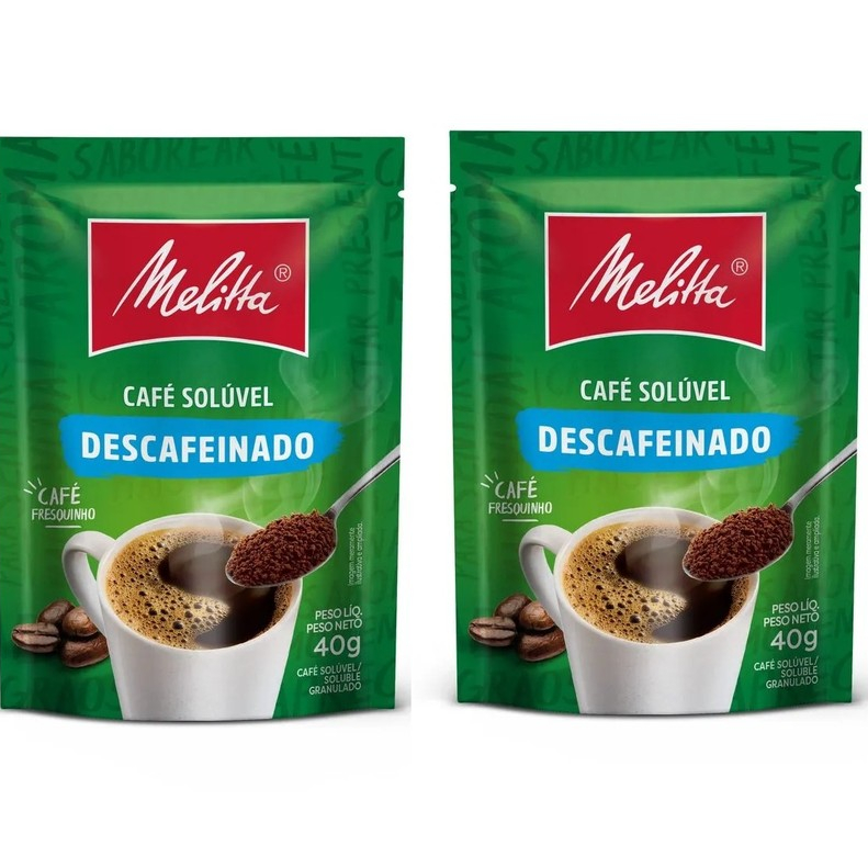 Kit 02 Café Solúvel Descafeinado Sachet 50g cada Melitta