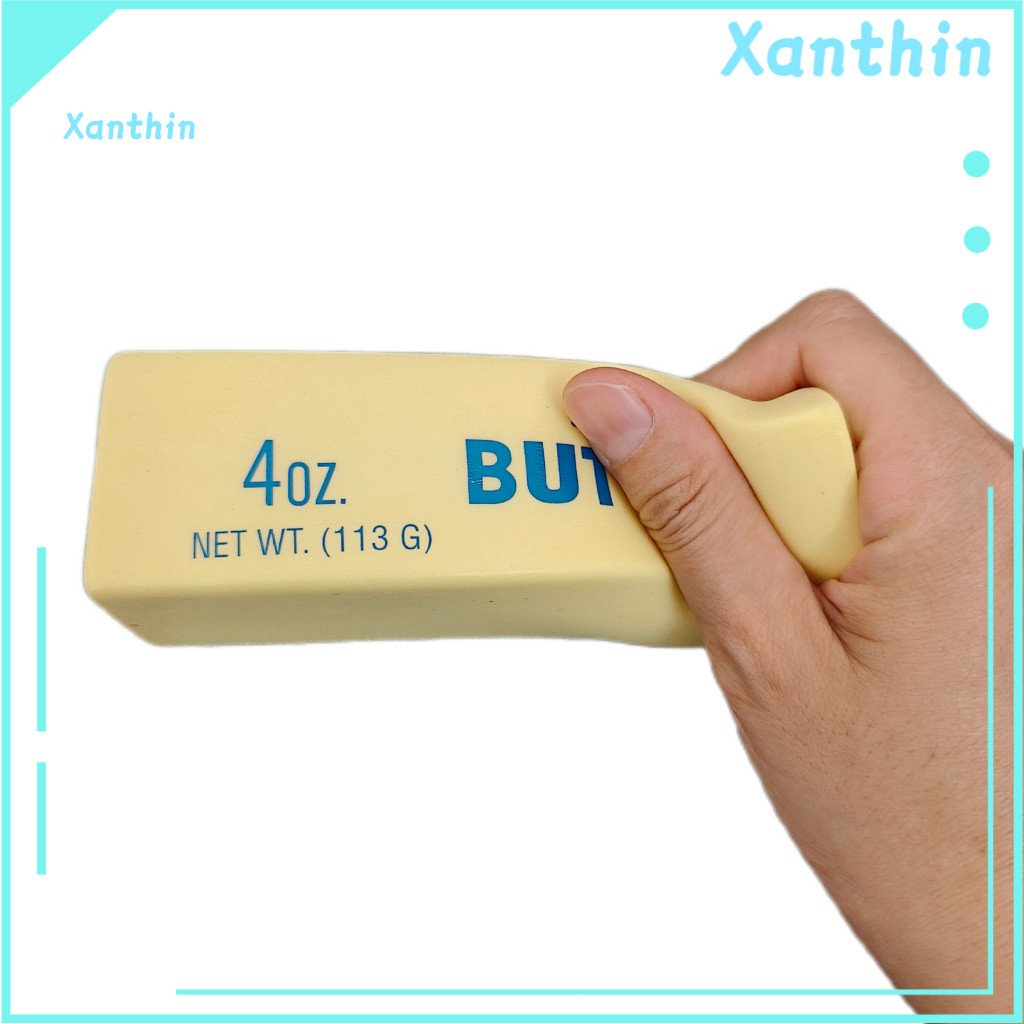 Butter Stick Fidget Toy Squeeze Realistic Soft Stress Relief Ball Slow Rebound Pinch for Kids Teens Adults Fun Food Simu