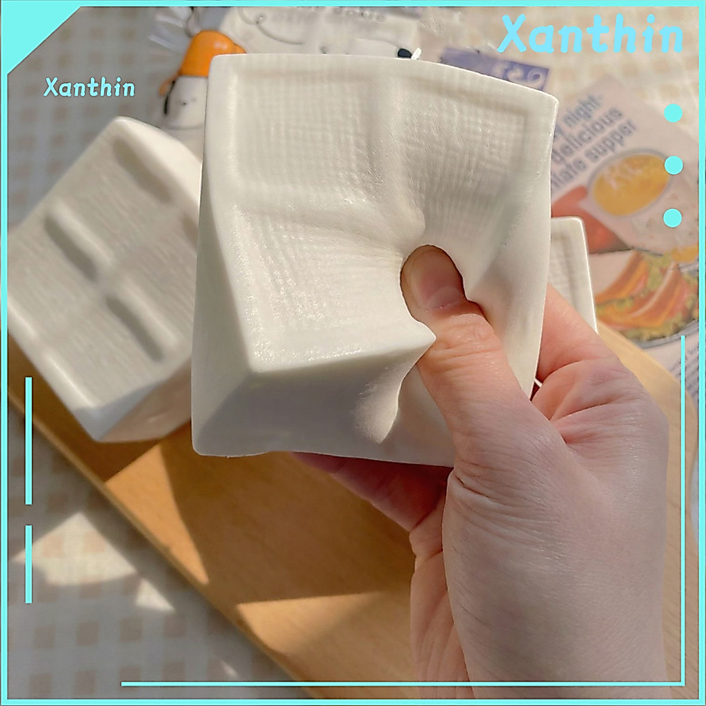 Stress Relief Toy Anxiety Squeeze Tofu Ball Soft Thick for Kids Adults Fun Decompression Gadget Reducer for Relaxation