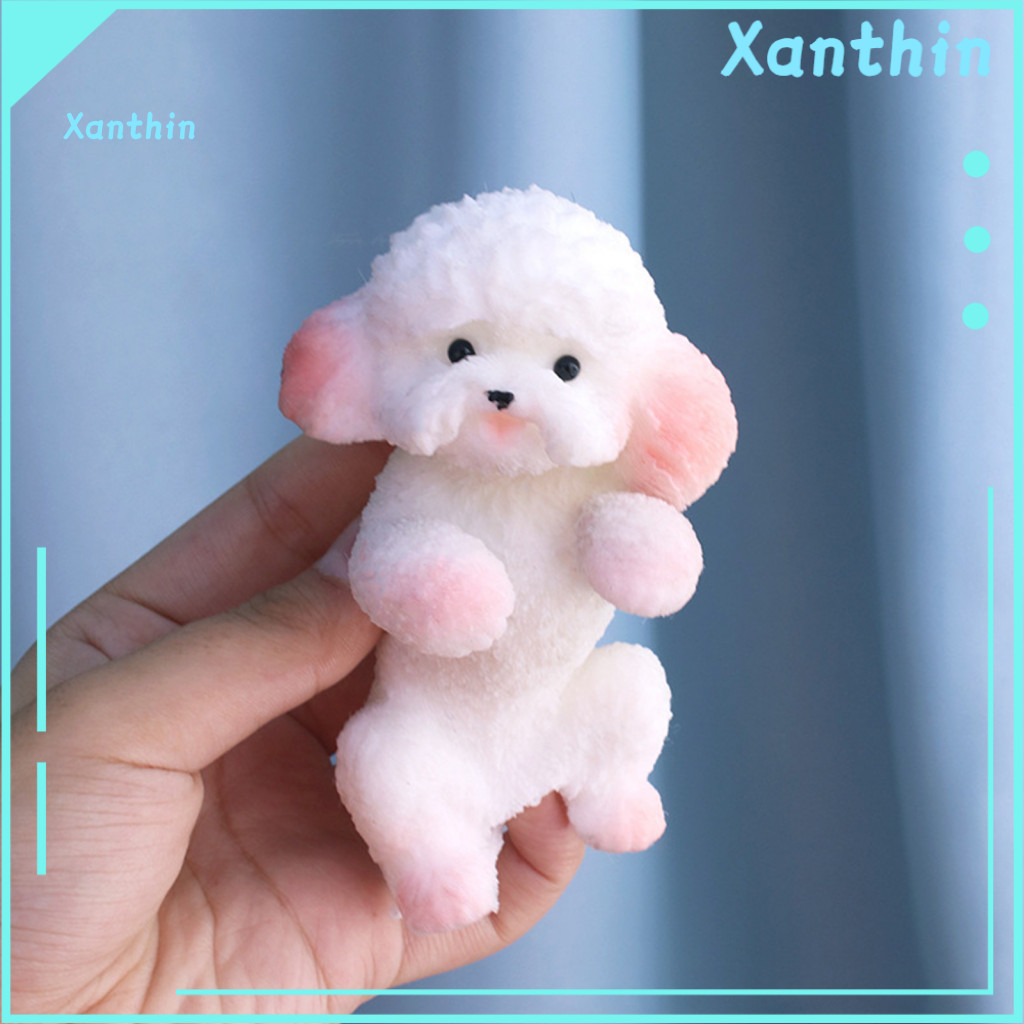 Stress Relief Dog Toy Simulation Squeeze for – Soft Tpr Fidget Ball for Anxiety Play Kids Teens Adults Cute Puppy Pinc