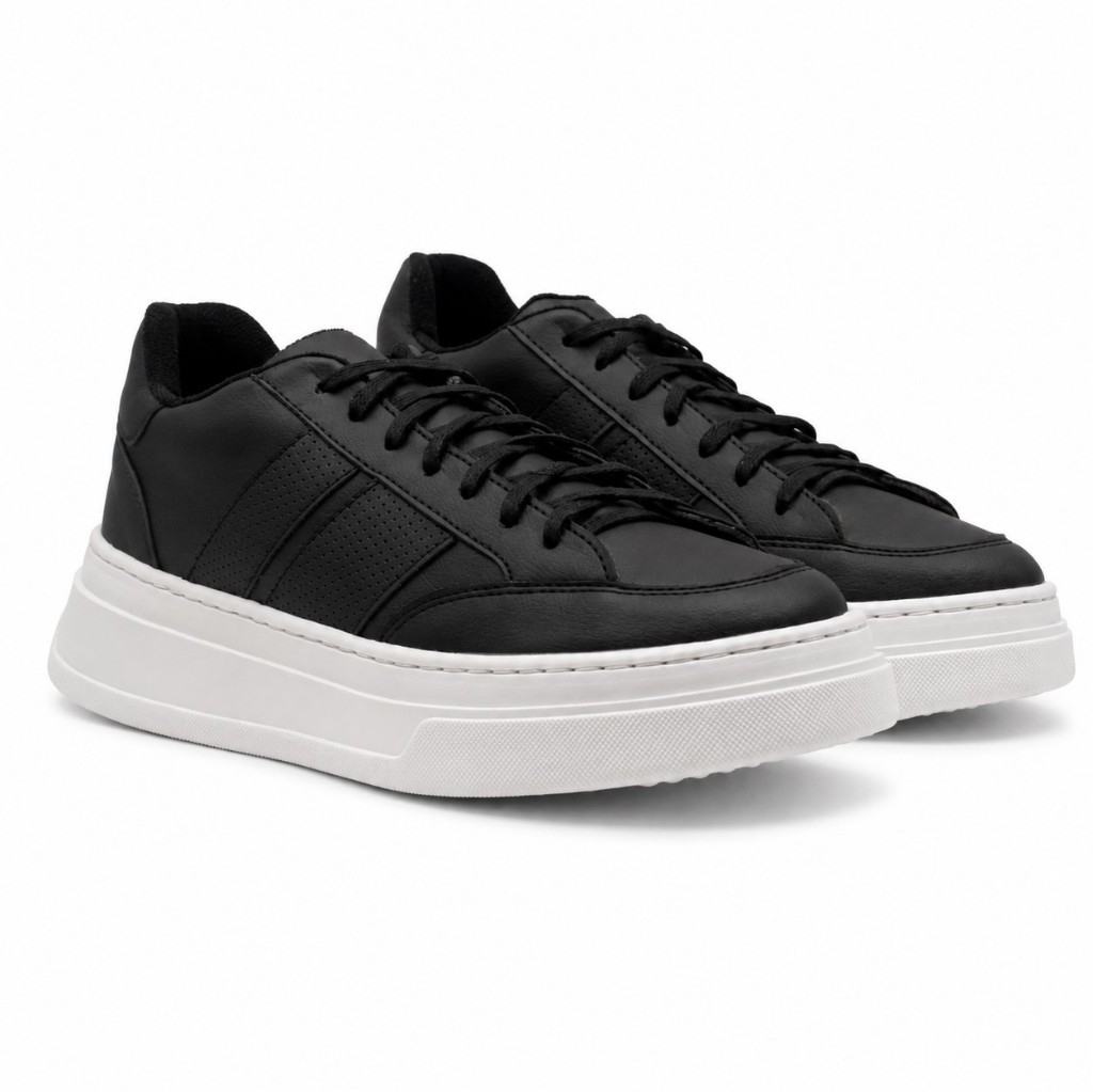 Tênis Masculino Casual Urbano Sintético Confortável Solado Micro Expansão Leve Macio Skate Dia a Dia