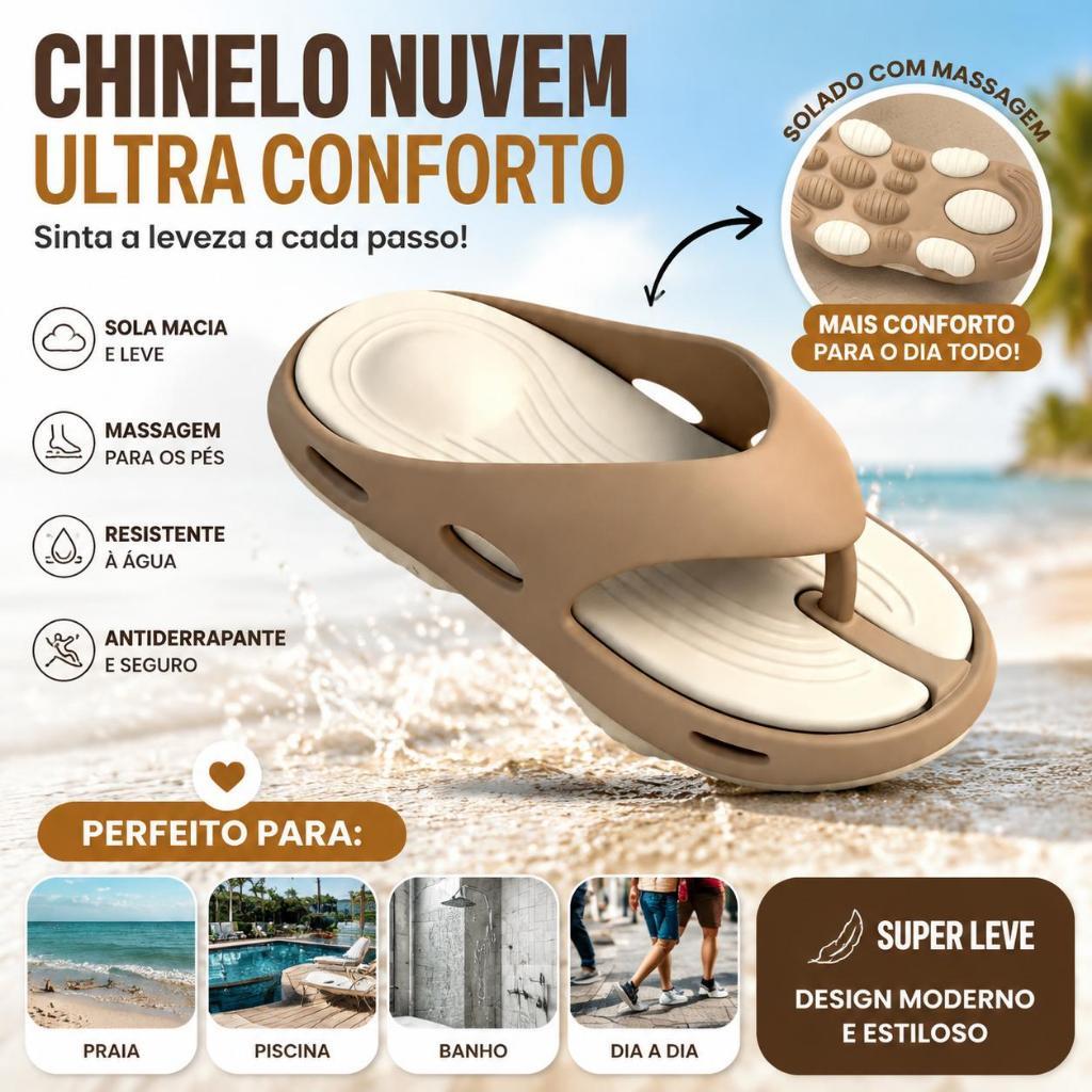 Chinelo Ortopedico Masculino Suporte Adequado EVA Macio Leve Confortavel Estilo Urbano Versatil