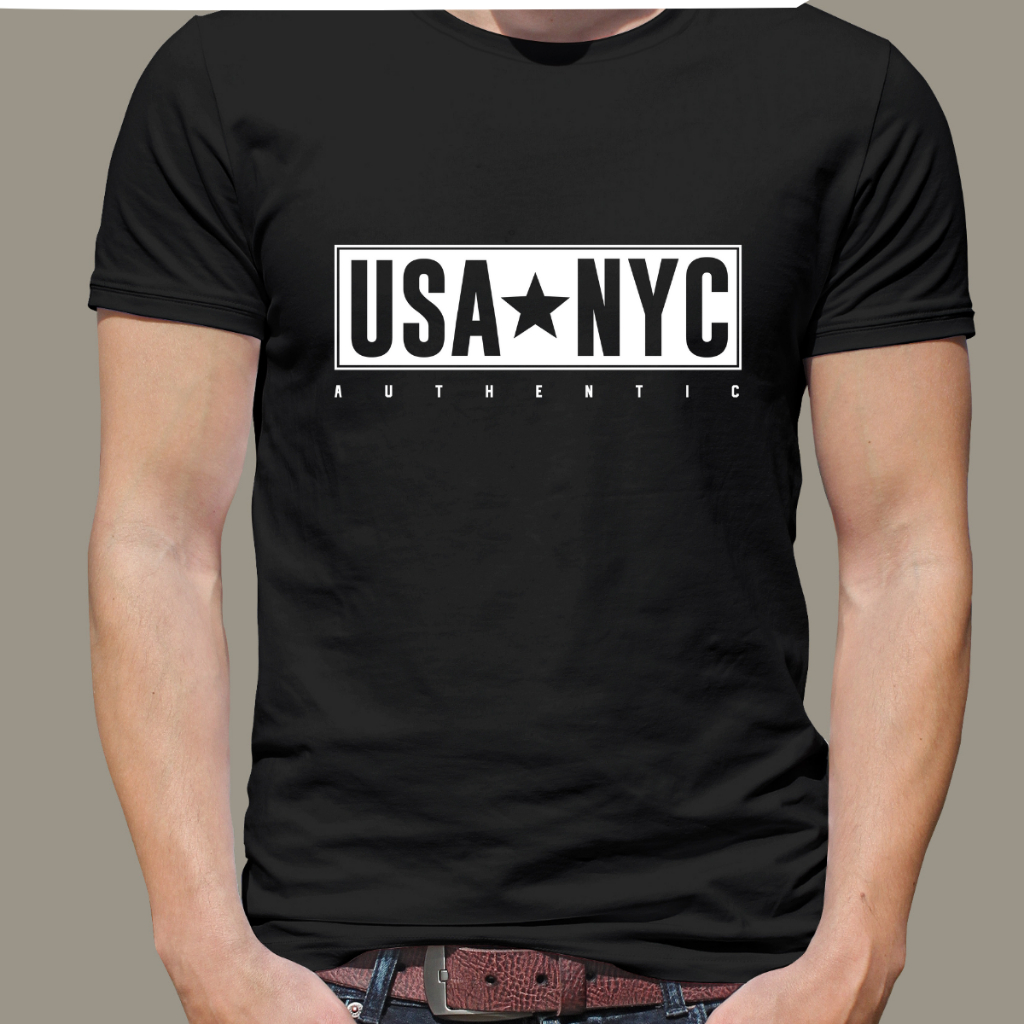 Camiseta Masculina USA NYC Estilo Urbano e Autêntico Leve Macio Moderno