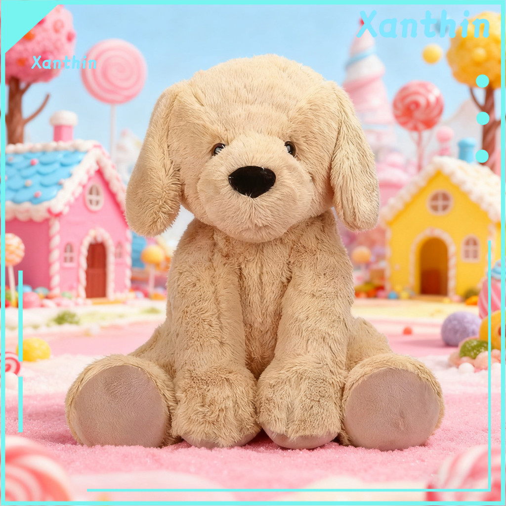 Yellow Labrador Stuffed Lively Lab Plushie Realistic Dog Plush Toy – Soft with Pp Cotton Filling Perfect Hugging Gift