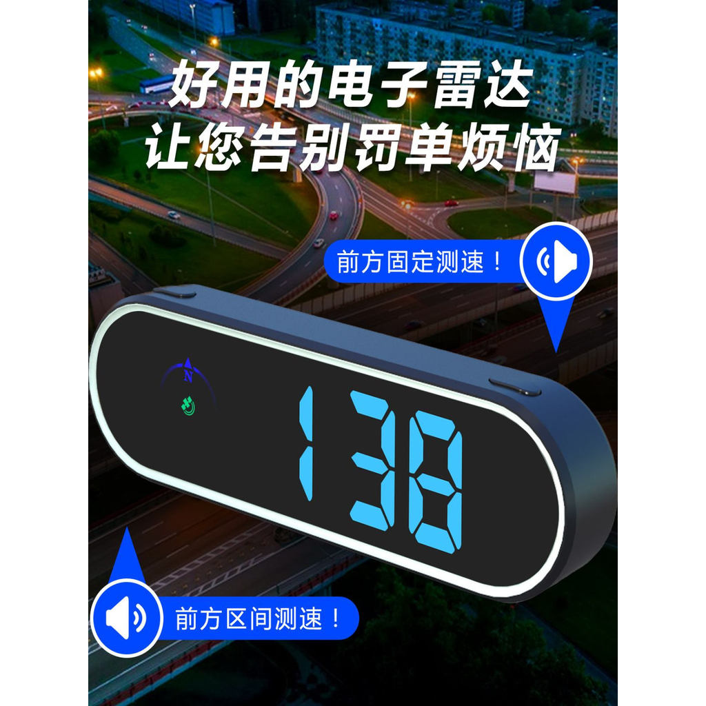 [Youpin] Driving safety warning device with dazzling colors for cars hud Vehicle-mounted display with Beidou electronic
