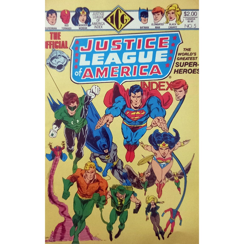 Hq DC Justice League of America INDEX 5 - Vintage - Importada 1986