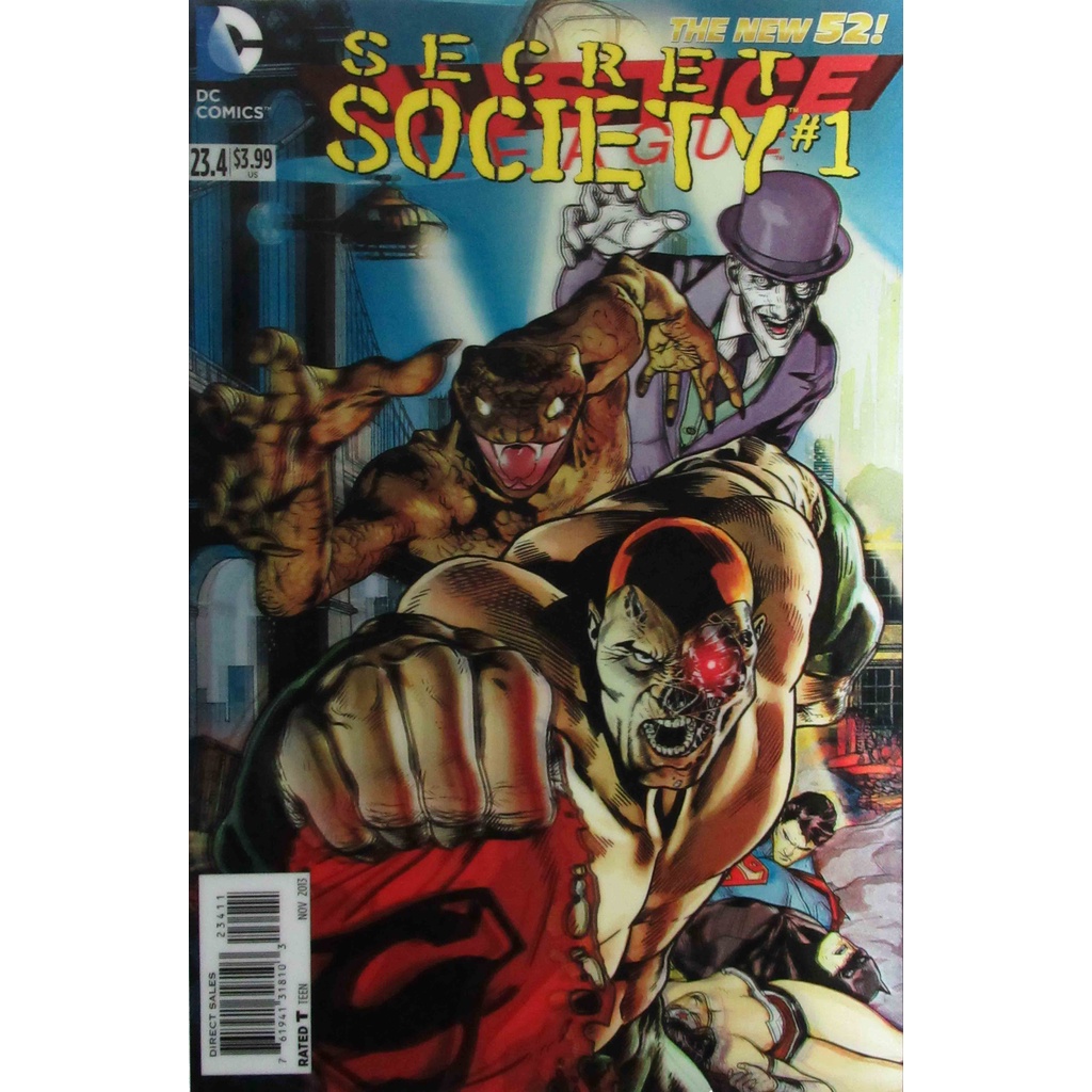 Hq Justice League 23.4 Capa 3D Secret Society 1 Importada New 52!