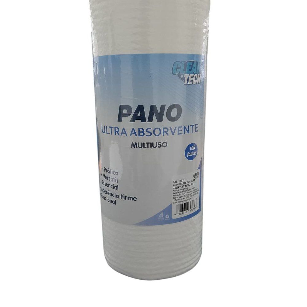 Rolo de Pano Ultra Absorvente Multiuso 100 Folhas